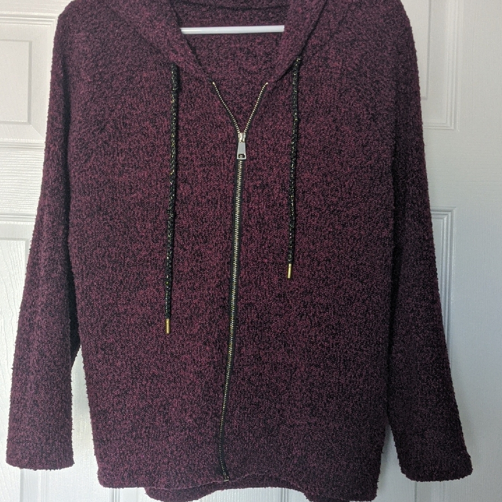 Source Unknown Maroon Hooded Jacket - image 1
